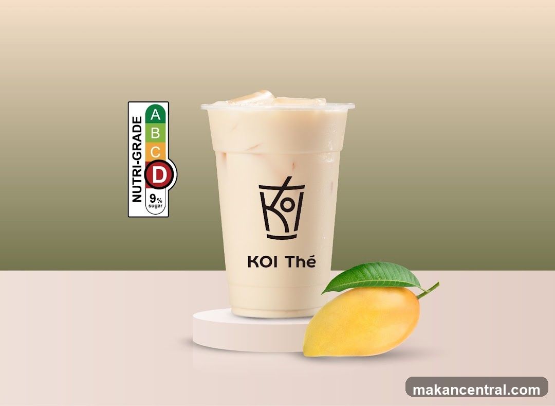KOI Thé Drink with Nutri-Grade Label