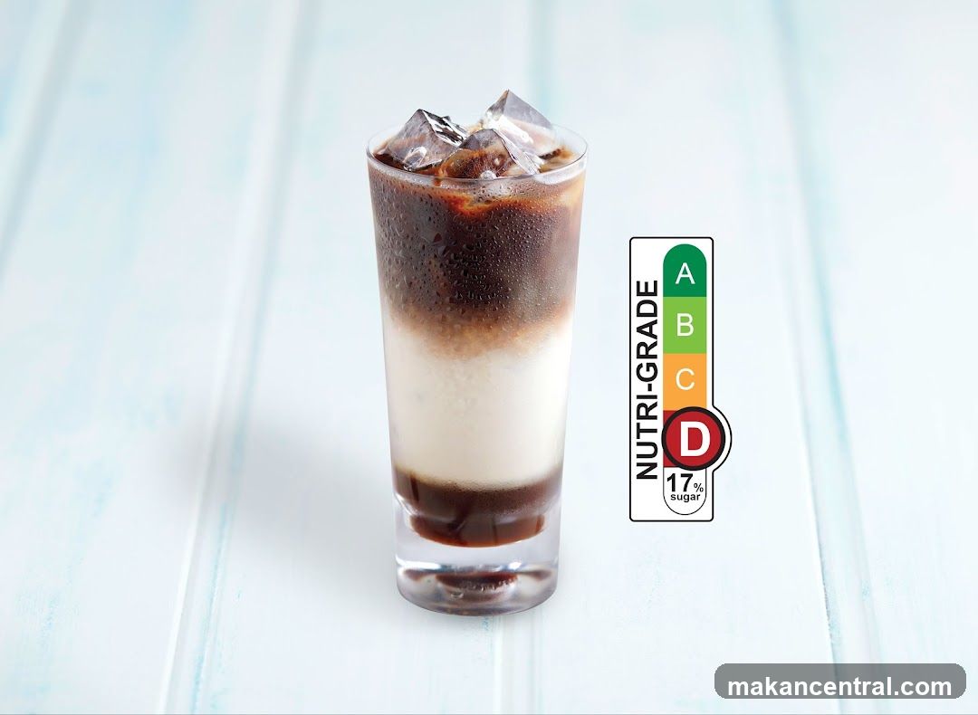 Iced Coffee with Nutri-Grade Label