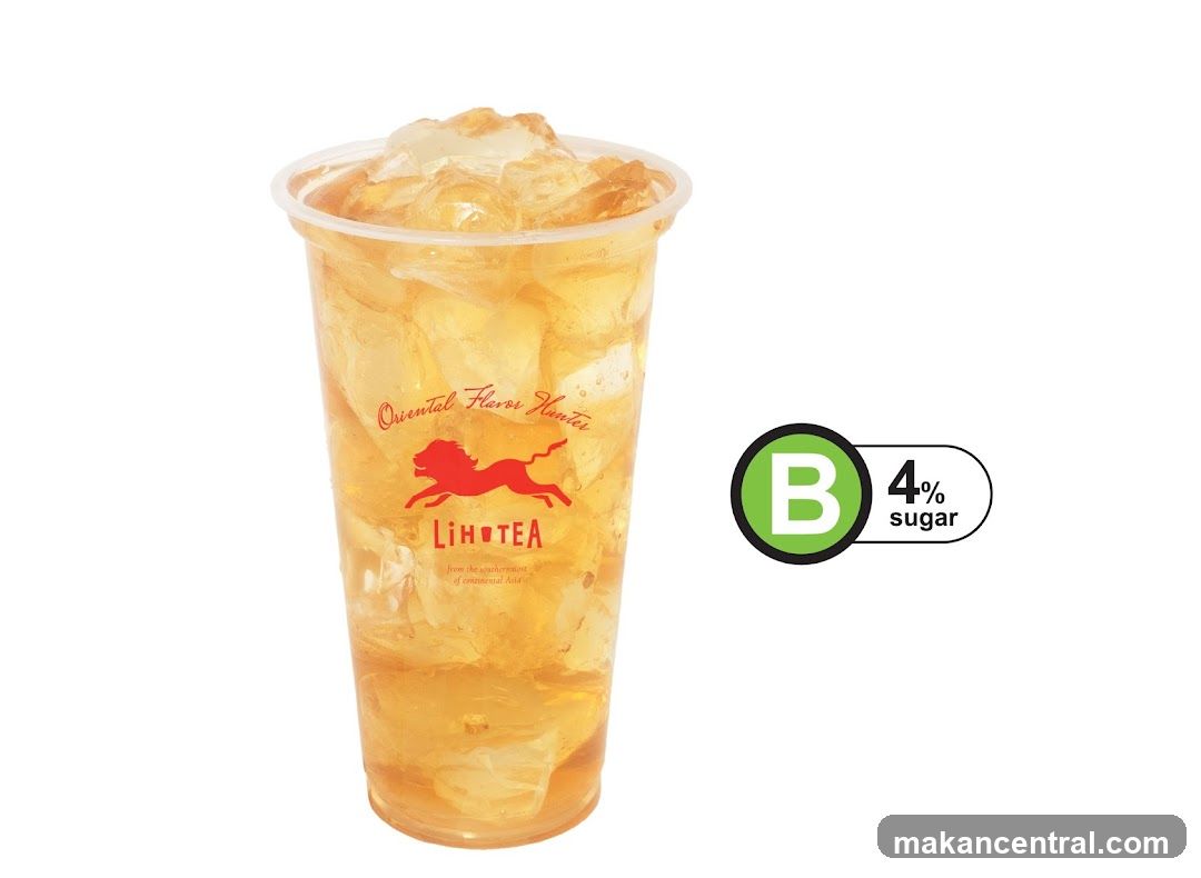 Iced Tea with Sugar Content Label