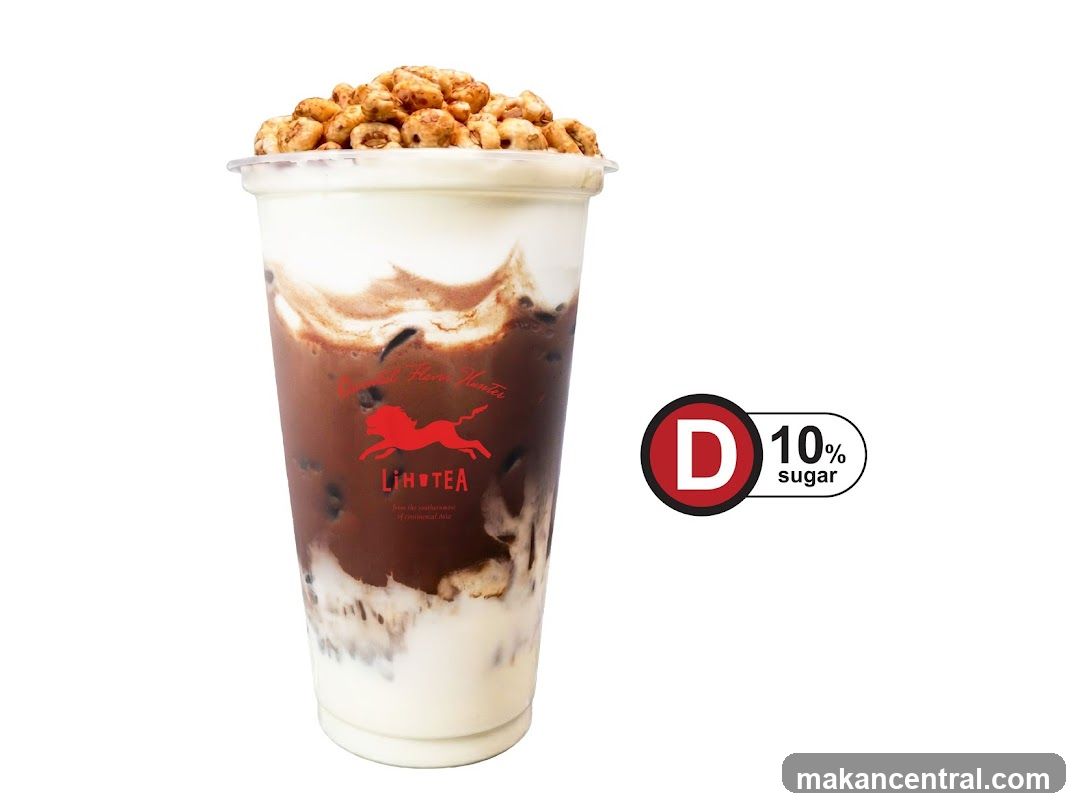 Chocolate drink with toppings