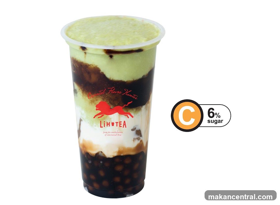 Layered Beverage with Boba