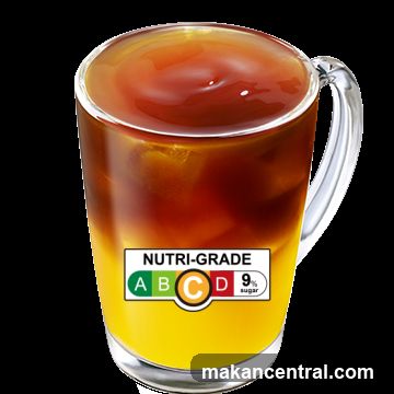 Iced Coffee Drink with Nutri-Grade Label