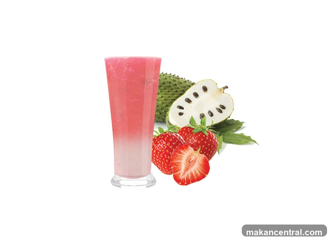 Soursop and Strawberry Smoothie