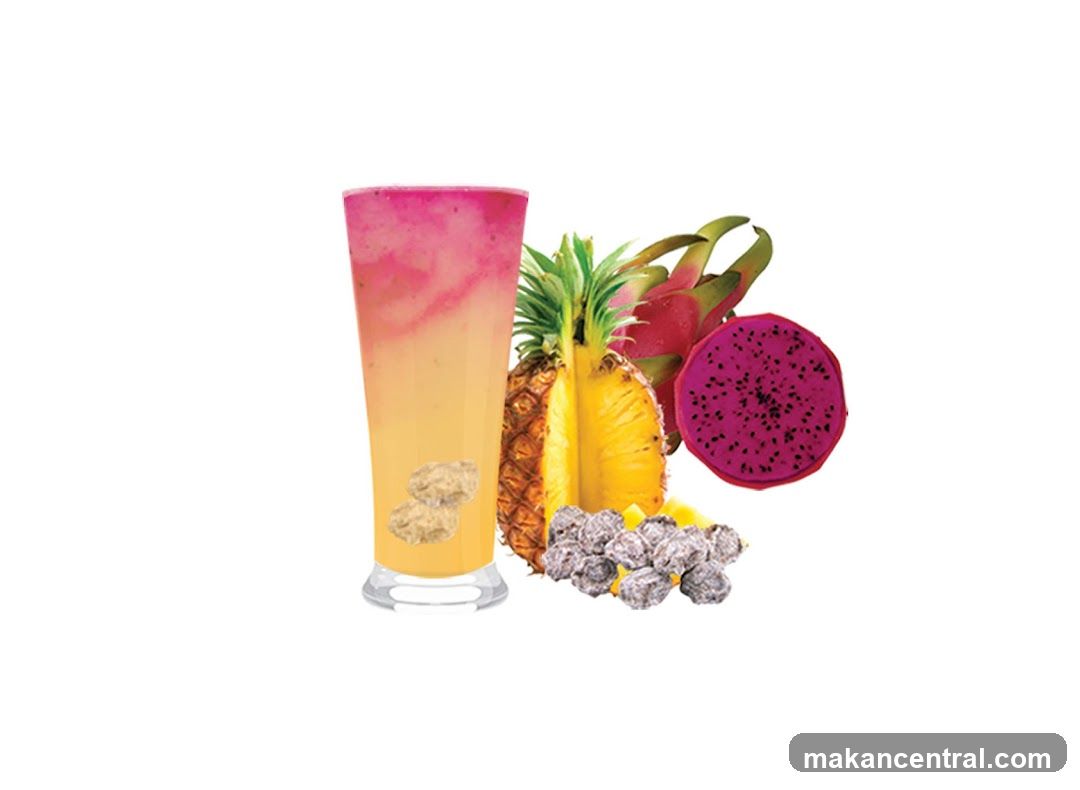 Pineapple and Dragon Fruit Smoothie