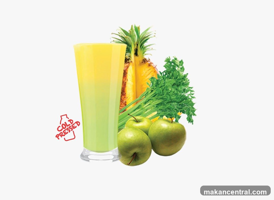 Cold Pressed Juice with Fruits and Vegetables