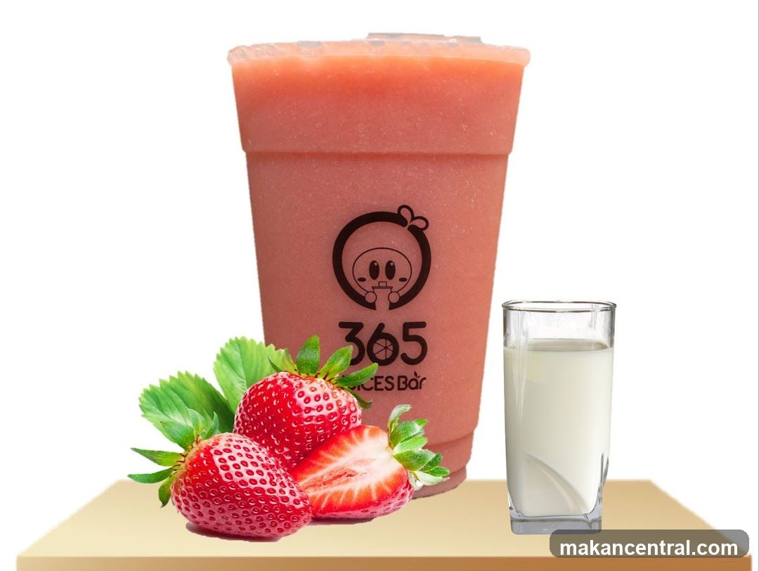 Strawberry Smoothie with Milk