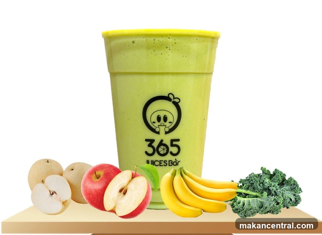 Green Smoothie with Fruits and Vegetables