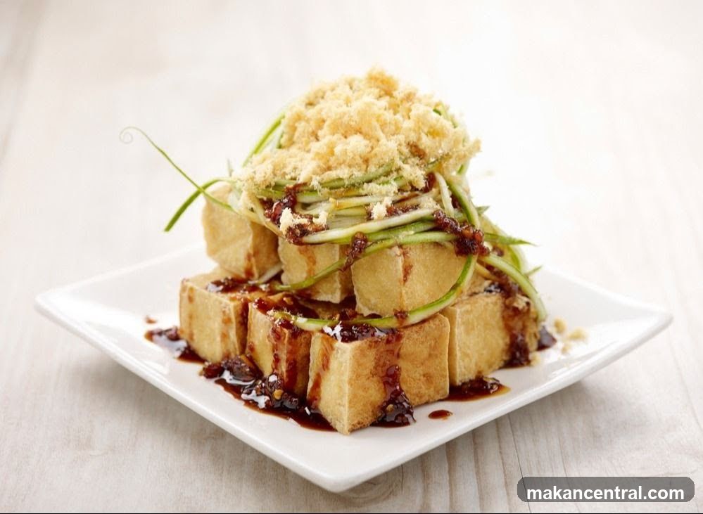 Fried Tofu with Toppings