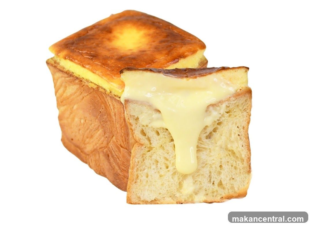 Custard-filled bread