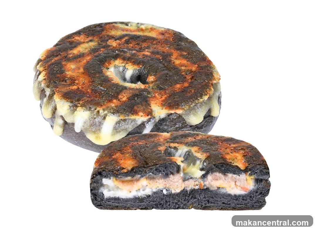 Savory Black Bun with Cheese and Filling