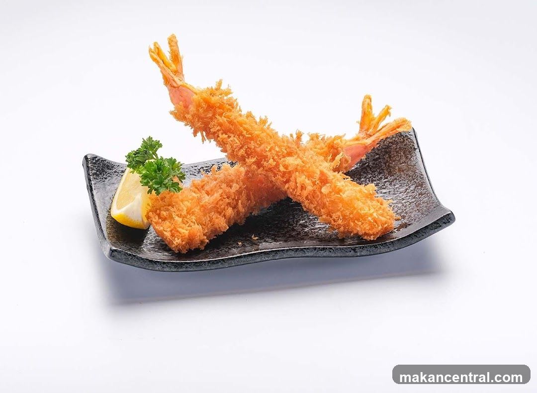 Fried Shrimp with Lemon