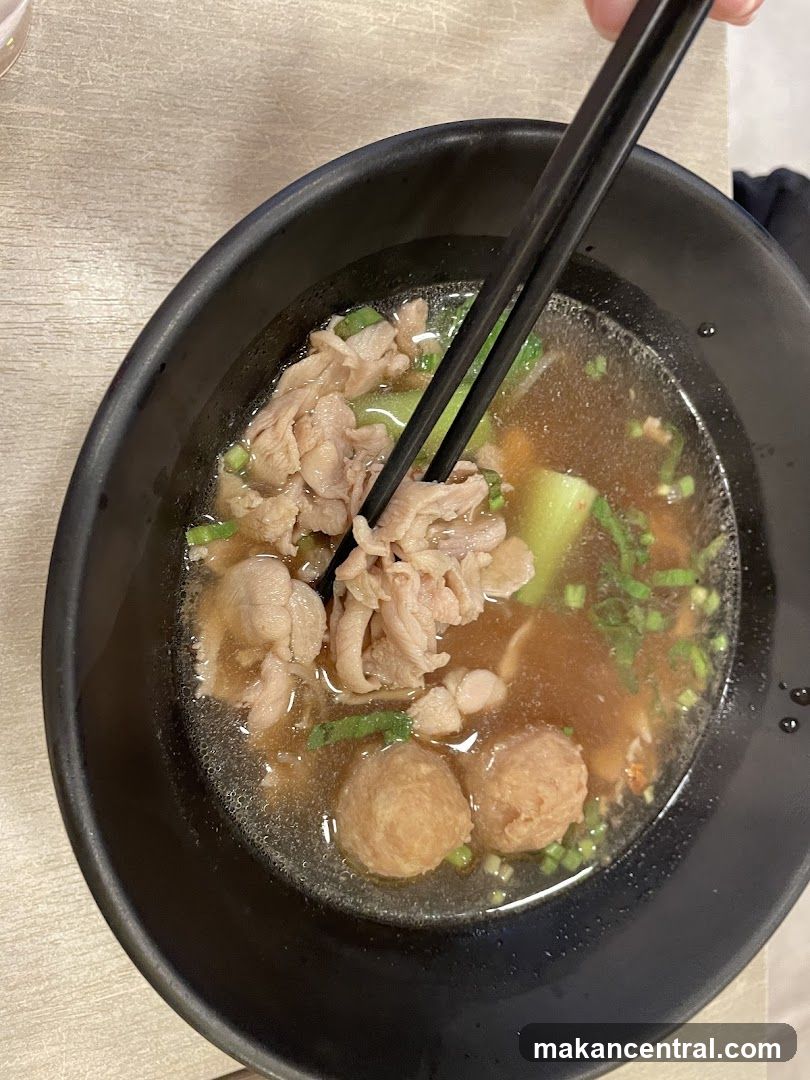 Noodle Soup with Meat and Meatballs