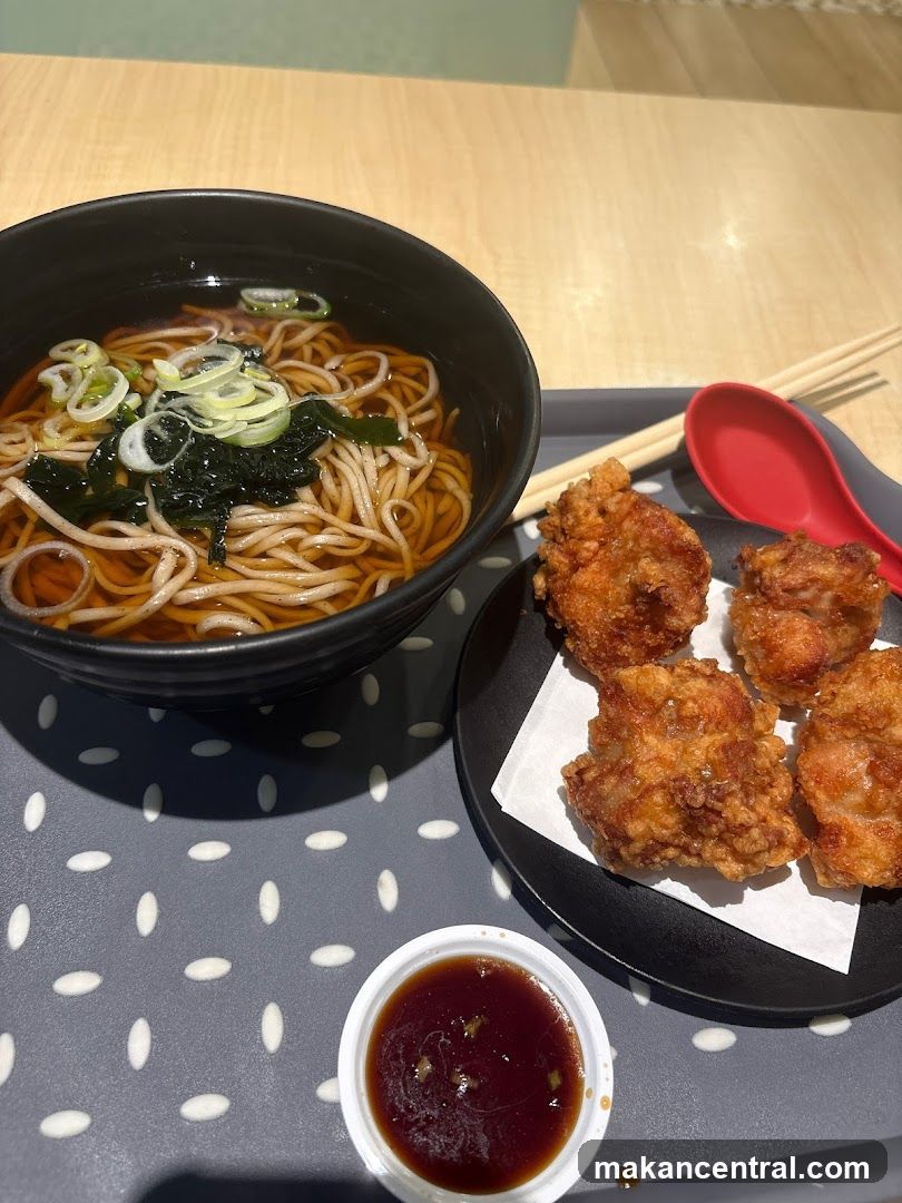 Soba Noodles with Fried Chicken