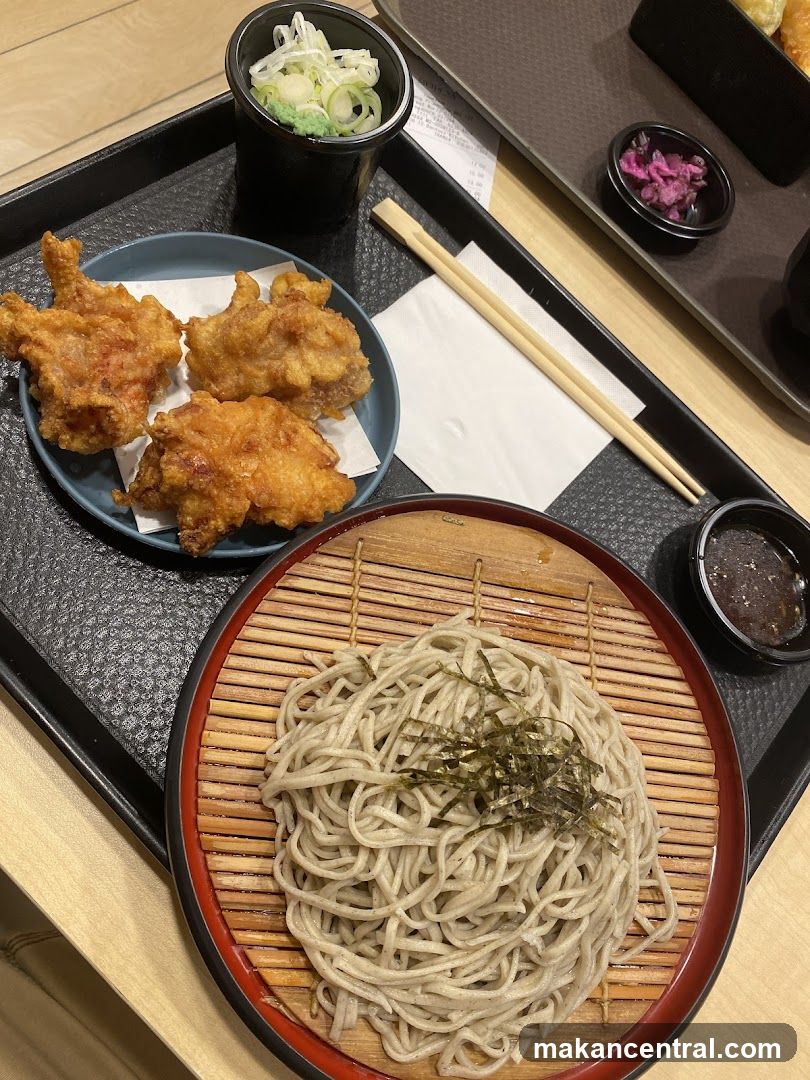 Soba Noodles with Fried Chicken