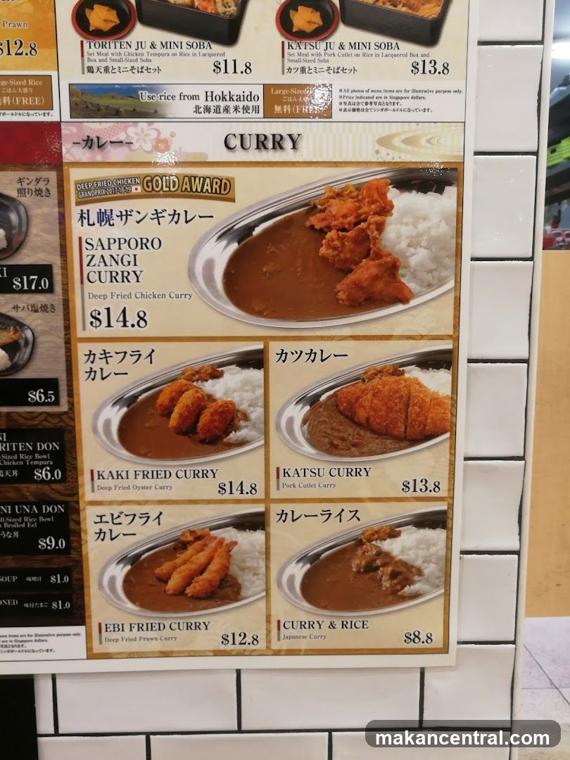 Curry Menu