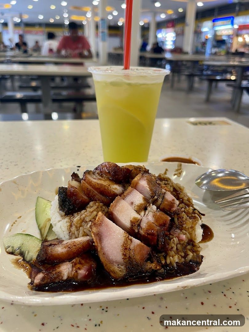 Roasted Meats Rice with Drink
