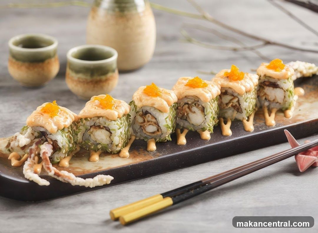 Sushi Rolls with Topping