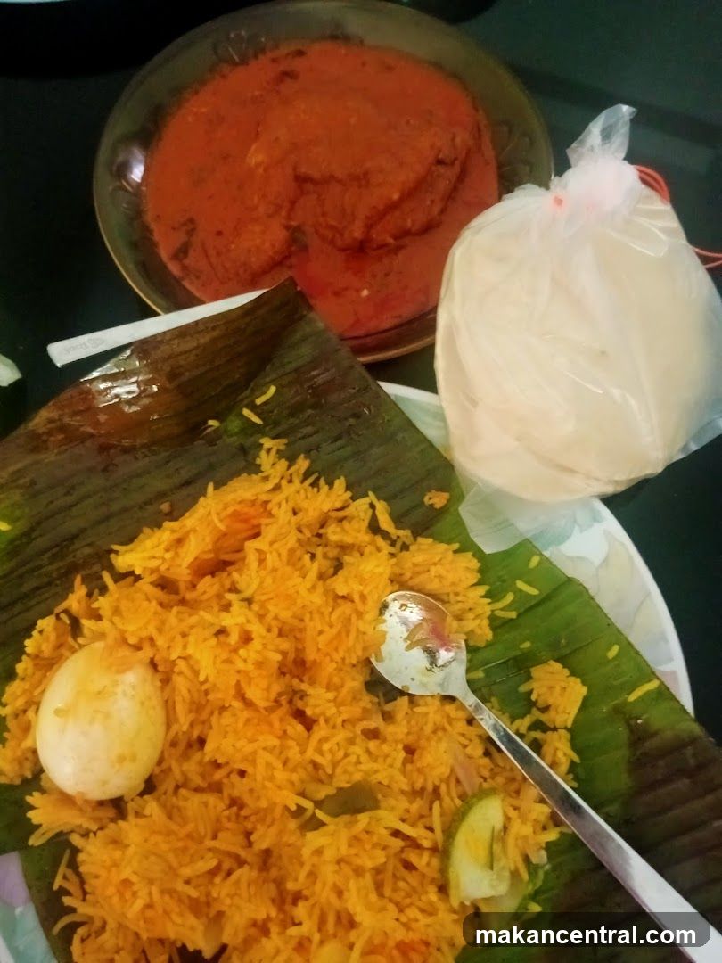 Biryani with Curry and Bread