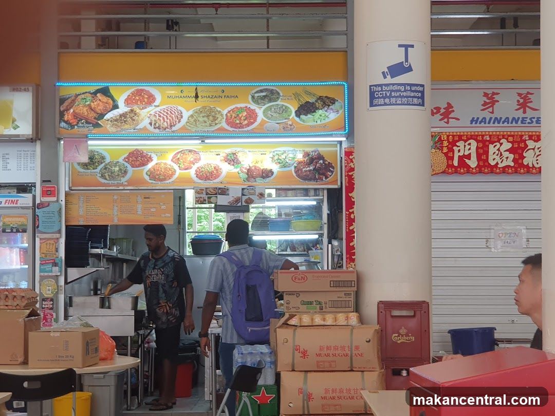 Food Stall with Menu and CCTV Sign