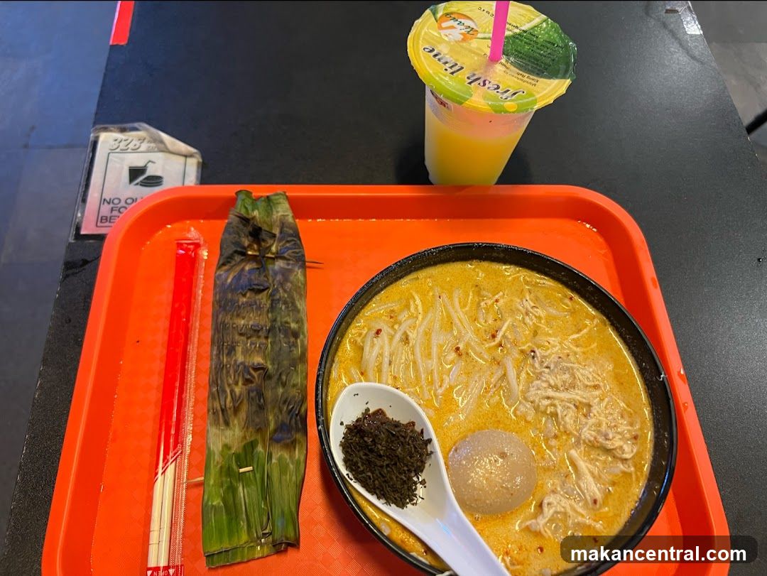Food Tray with Noodles and Drink