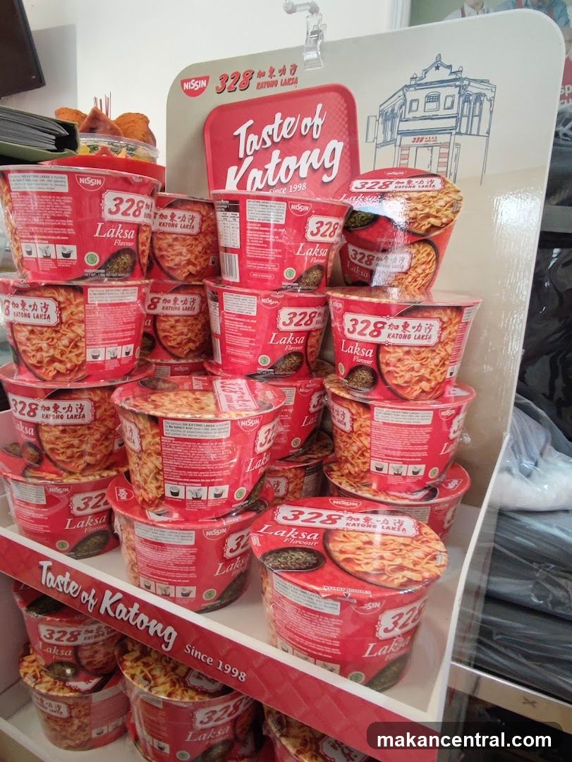 Nissin 328 Katong Laksa Instant Noodles Display