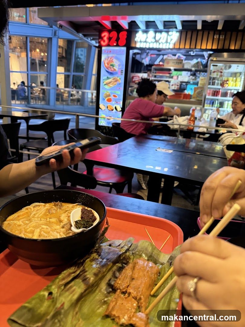 Diners at a Food Stall