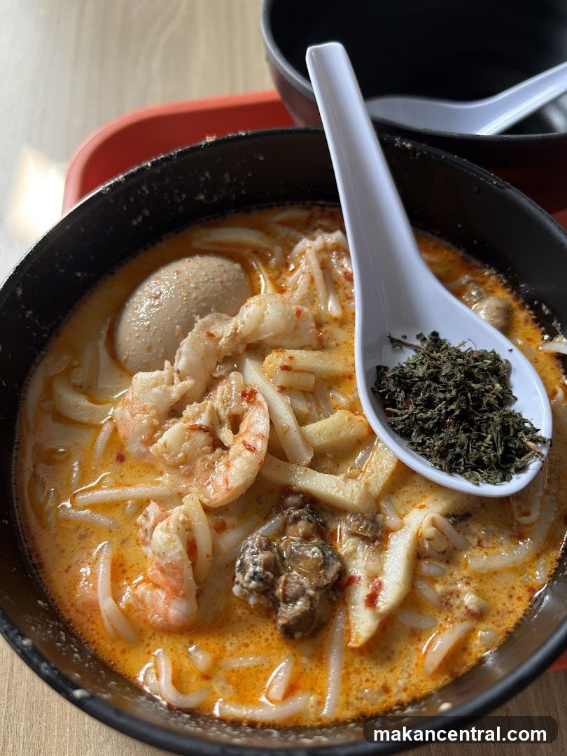 Laksa with Shrimp and Egg