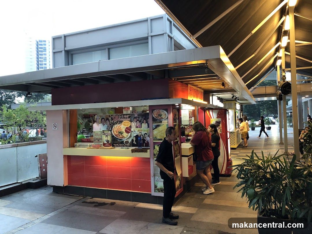 Food stalls with customers