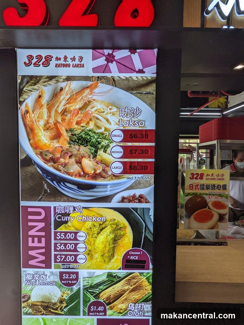 328 Katong Laksa Menu