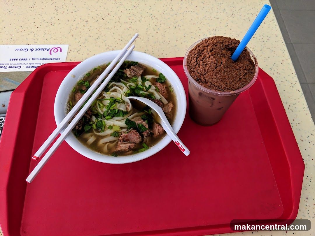 Noodle Soup and Chocolate Drink