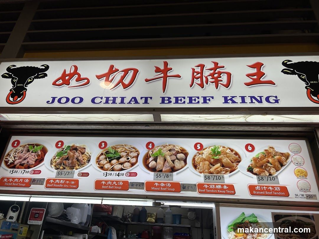 Joo Chiat Beef King Menu