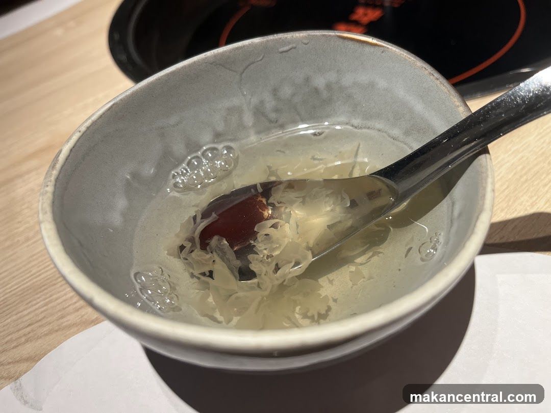 Dessert Soup with Spoon