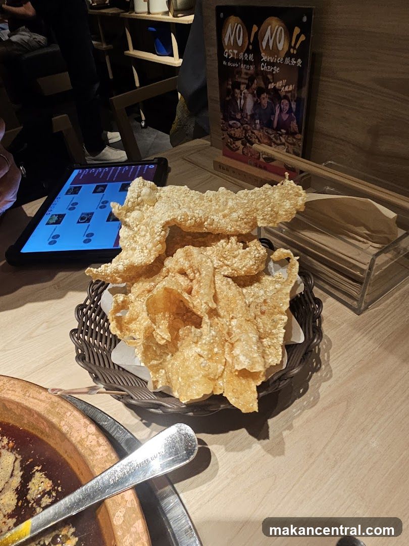 Crispy Snacks and Tablet Menu