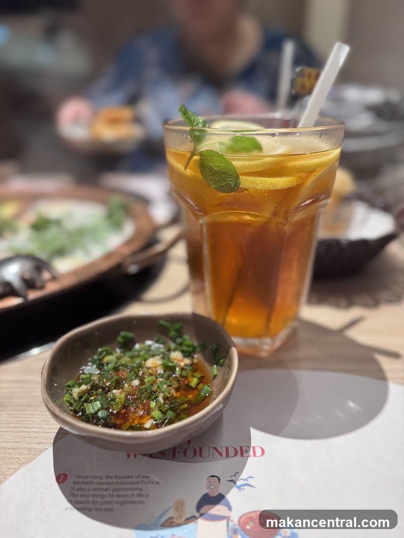 Iced Tea and Dipping Sauce
