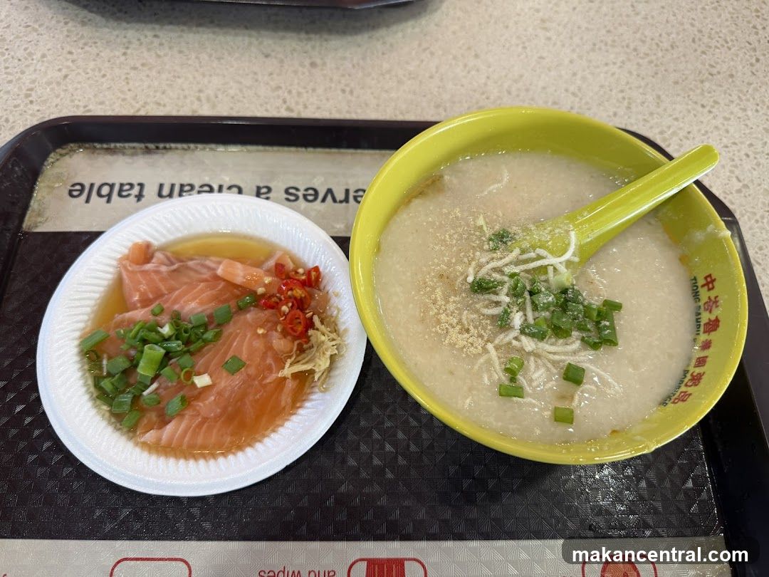 Salmon Sashimi and Congee