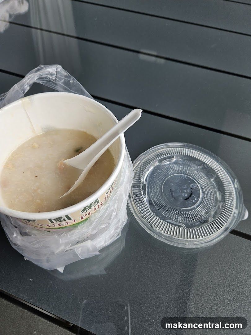 Congee in a To-Go Container
