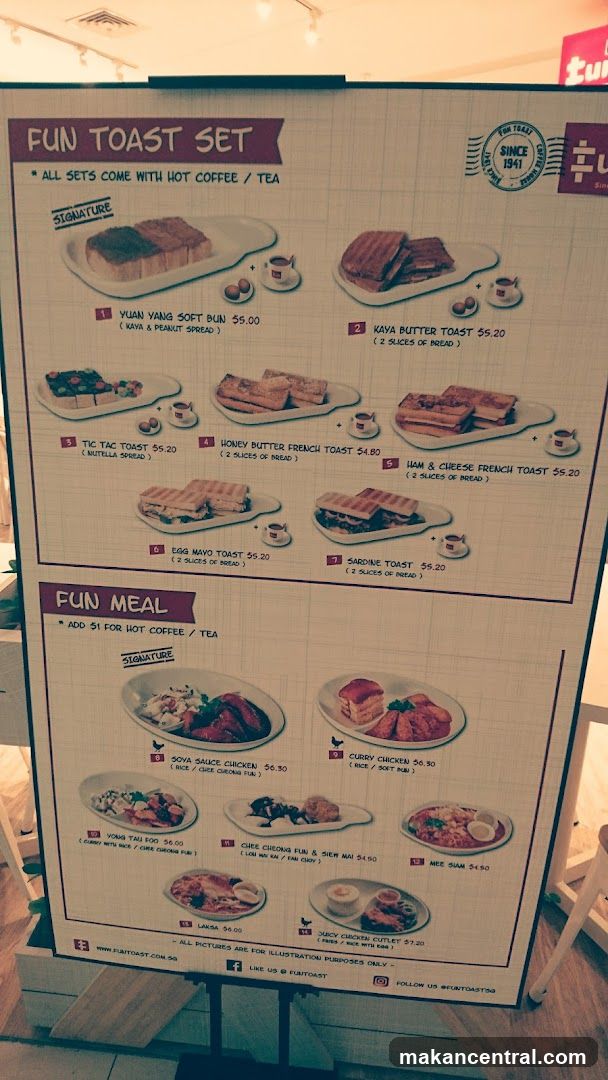 Fun Toast Menu