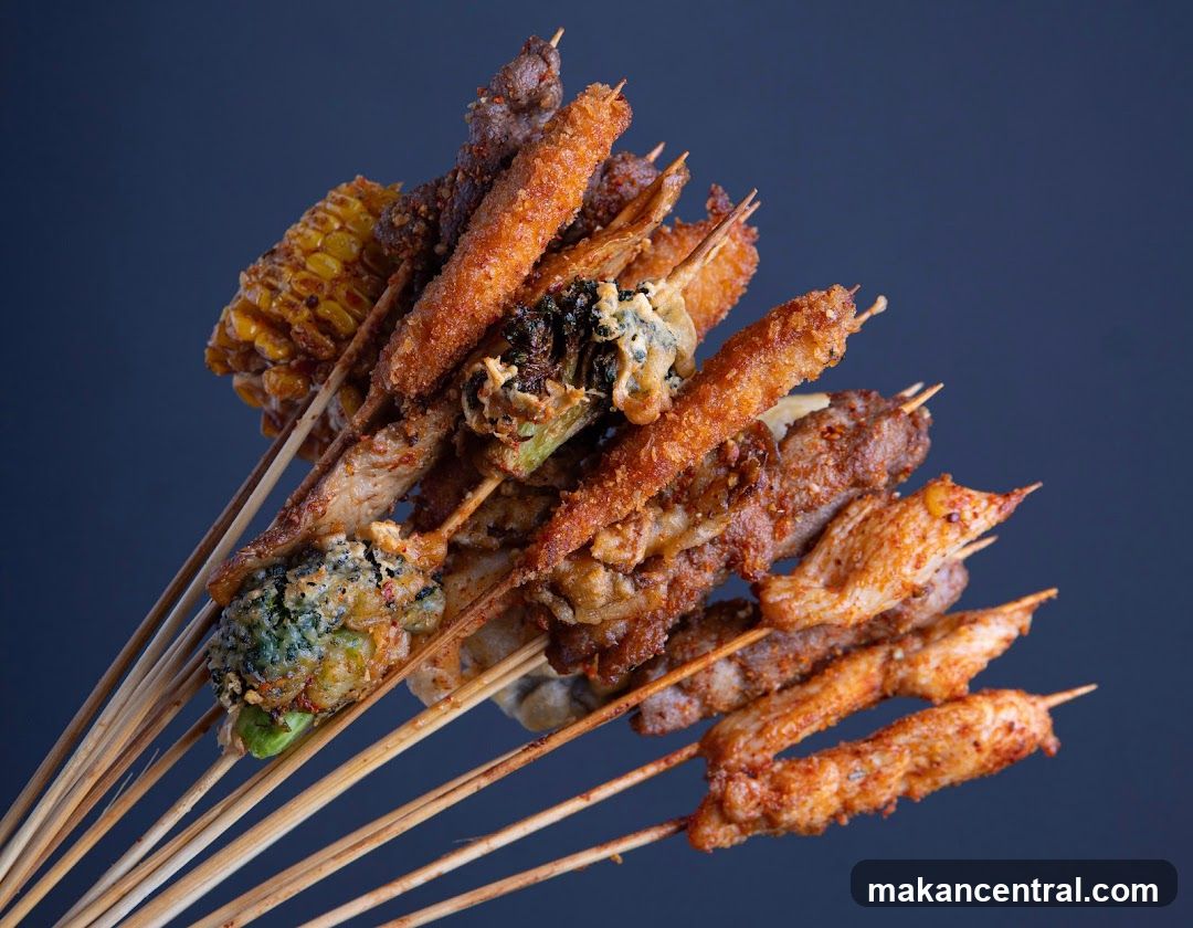 Assortment of Fried Skewers