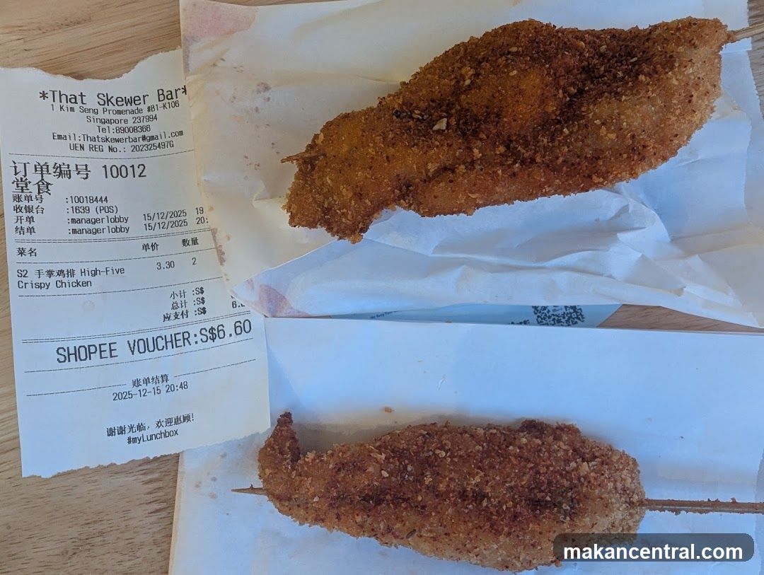 Receipt and Skewers