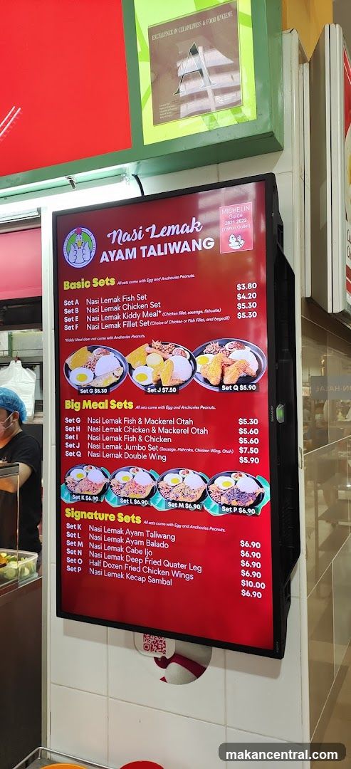Nasi Lemak Ayam Taliwang Menu