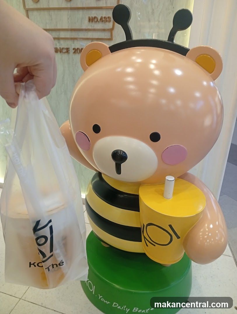 Bear Mascot with Drink