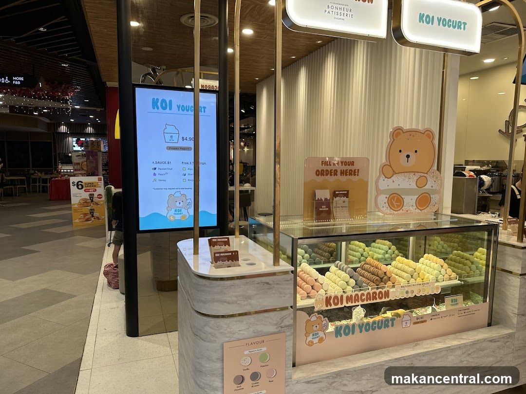 Koi Yogurt and Macaron Stand