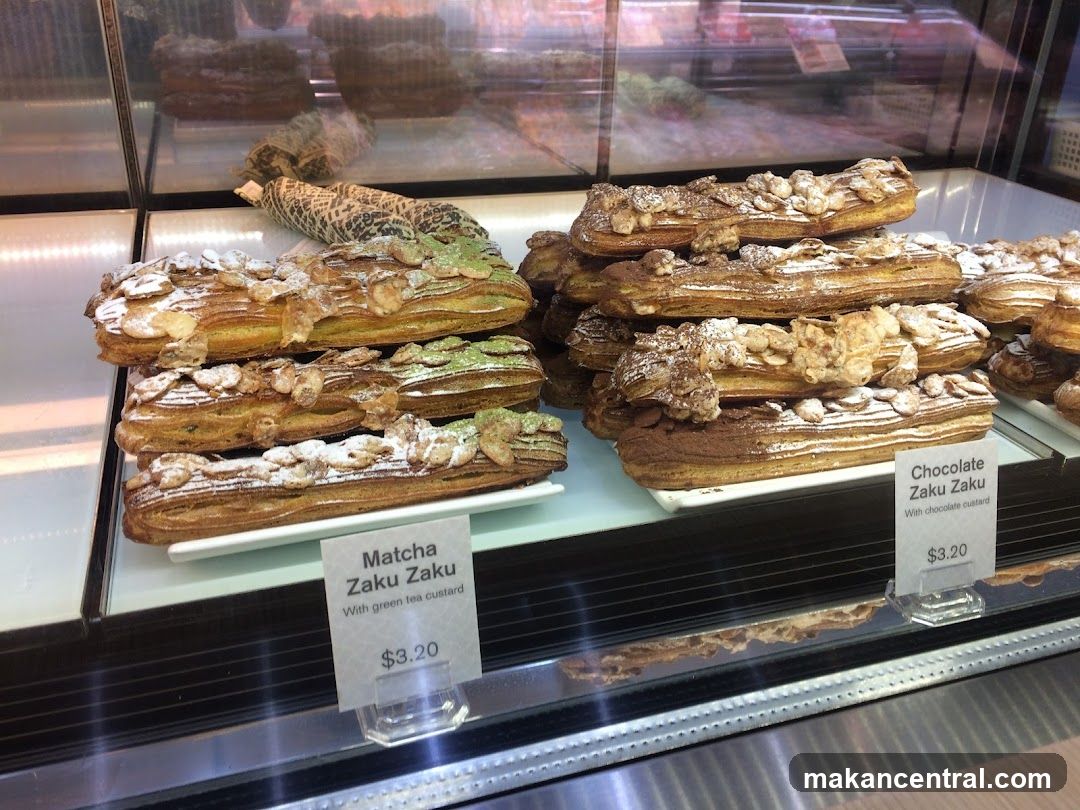 Pastries in a Display Case