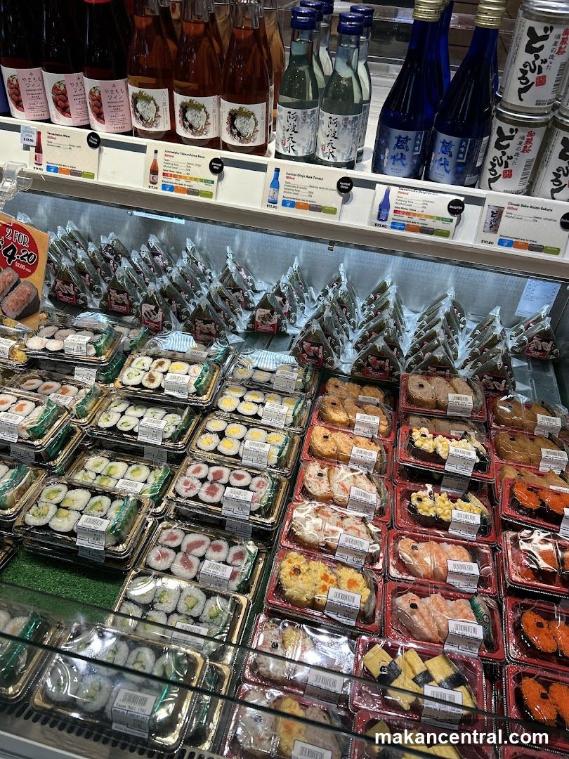 Refrigerated Display of Sushi and Beverages