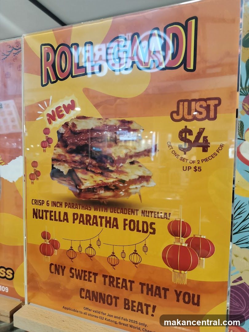 Nutella Paratha Folds Promotion