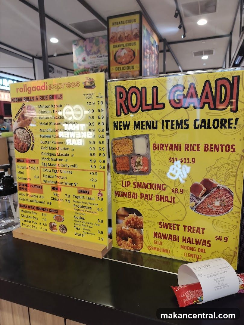 Roll Gaadi Express Menu