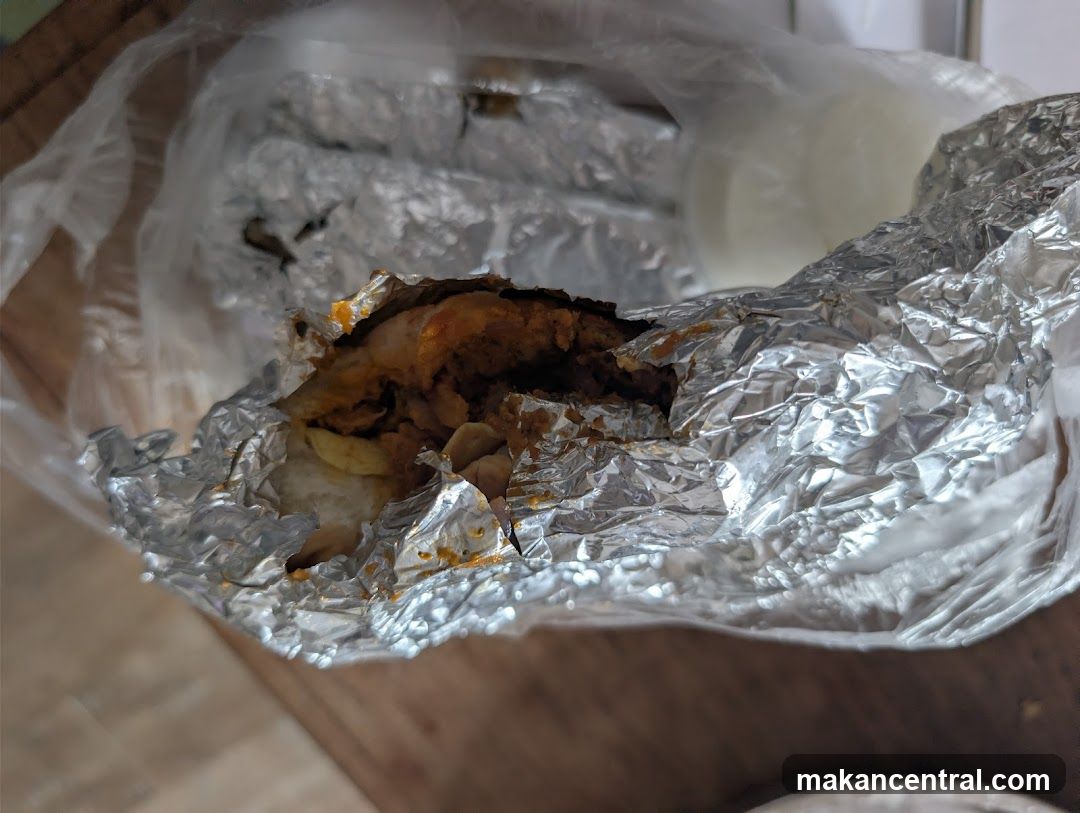 Food wrapped in foil