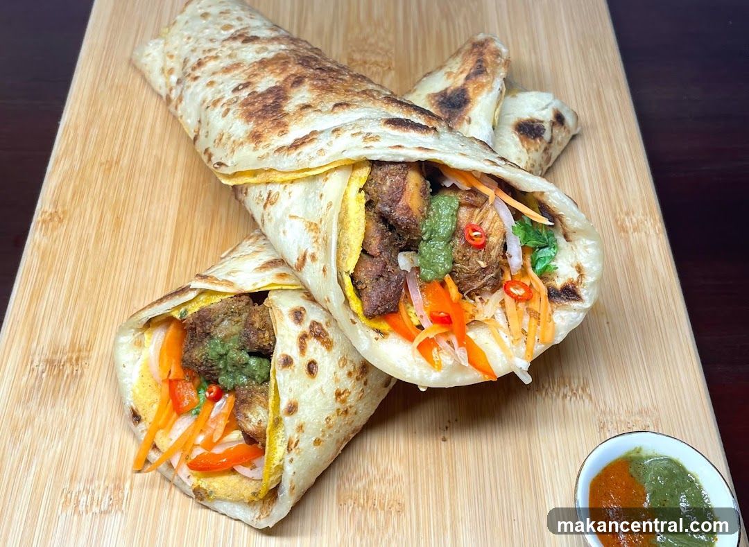 Two Rolls with Dipping Sauces