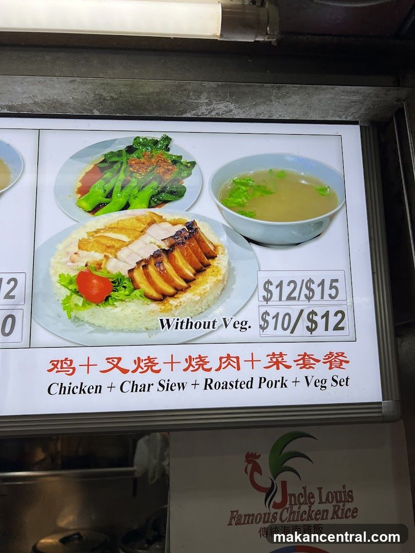 Uncle Louis Famous Chicken Rice Menu