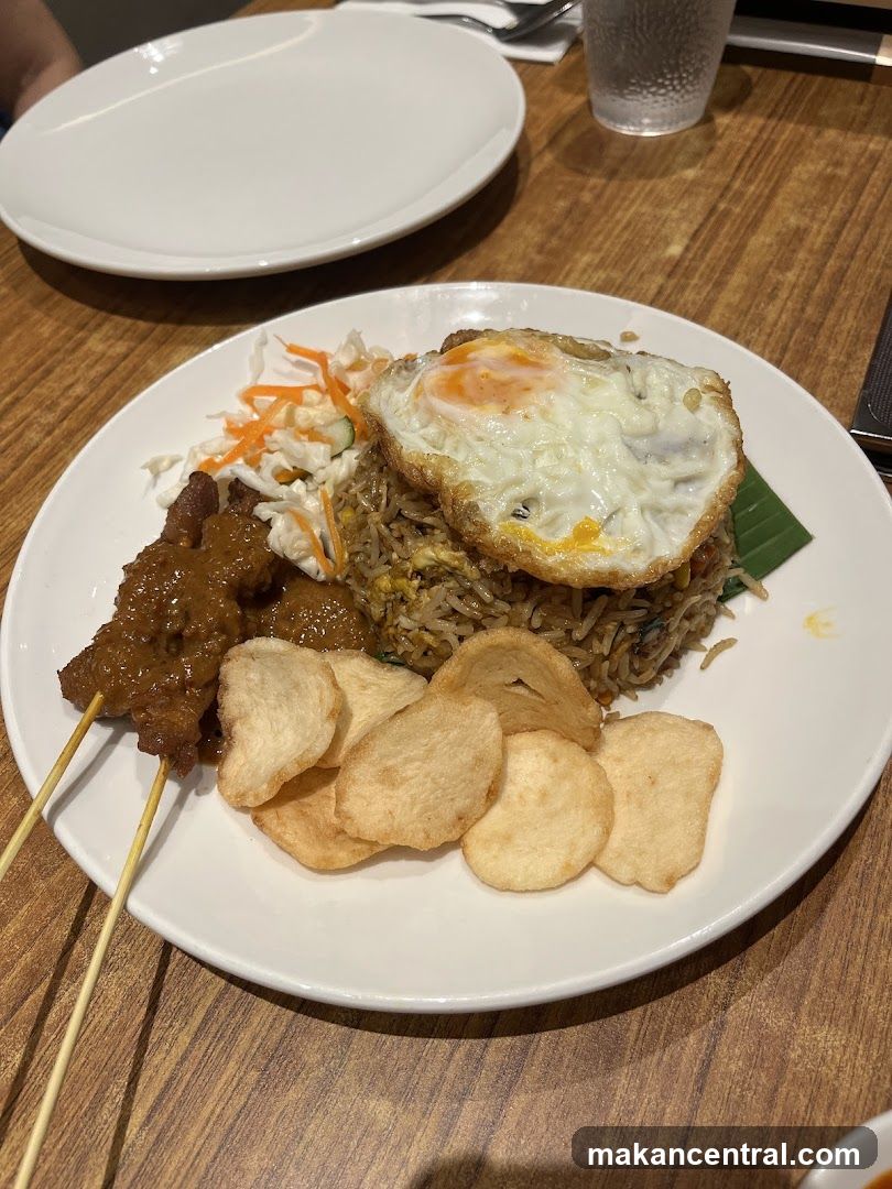Nasi Goreng with Satay and Fried Egg